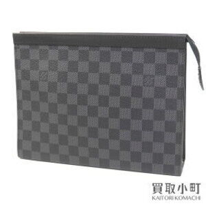Louis Vuitton Pochette Voyage Graphite Black Clutch Shoulder Bag LV